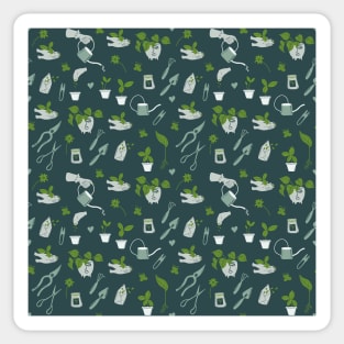 Home gardening pattern Sticker